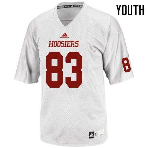 Youth Hoosiers #83 Austin Dorris White Football Jerseys 260312-429
