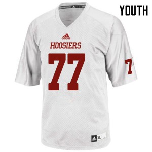 Youth Hoosiers #77 Caleb Jones White University Jerseys 630530-305