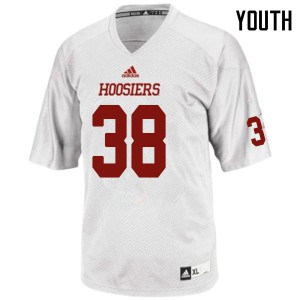 Youth Indiana Hoosiers #38 Connor Thomas White NCAA Jerseys 181284-940