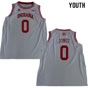 Youth Indiana #0 Curtis Jones White Stitch Jersey 273608-566