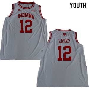 Youth Indiana #12 Ethan Lasko White Basketball Jersey 540024-110