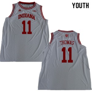 Youth Indiana University #11 Isiah Thomas White Basketball Jerseys 585858-434