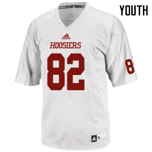 Youth Indiana Hoosiers #82 Jacolby Hewitt White Embroidery Jersey 365216-661