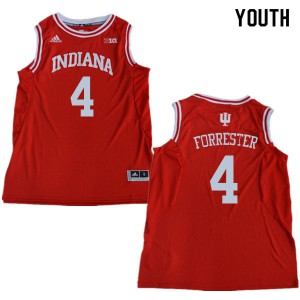 Youth Indiana University #4 Jake Forrester Red NCAA Jerseys 248507-300