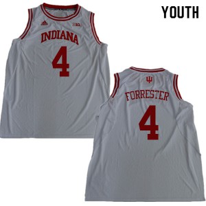 Youth Indiana Hoosiers #4 Jake Forrester White College Jerseys 147463-461