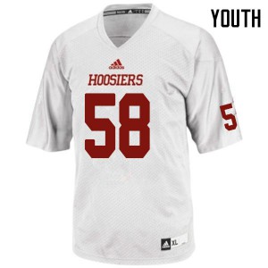Youth Hoosiers #58 Jake Ostrowski White NCAA Jersey 356073-107