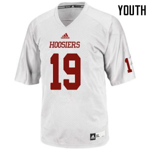 Youth Indiana Hoosiers #19 Jonah Morris White Football Jerseys 725739-284