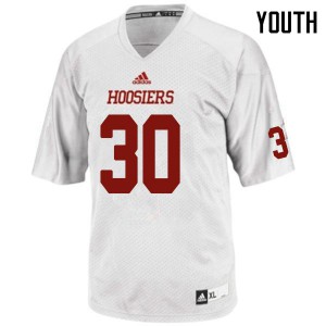 Youth Indiana University #30 Jordan Jusevitch White Stitched Jersey 790315-397
