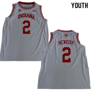Youth Indiana Hoosiers #2 Josh Newkirk White University Jersey 436250-419