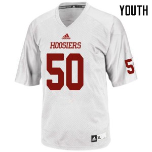 Youth Hoosiers #50 Joshua Brown White NCAA Jerseys 820092-945