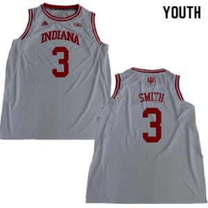 Youth IU #3 Justin Smith White NCAA Jersey 367839-998