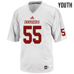 Youth Indiana Hoosiers #55 Michael McGinnis White University Jerseys 487231-789