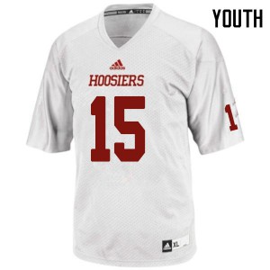 Youth Indiana Hoosiers #15 Nick Westbrook White Embroidery Jerseys 981356-334