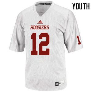 Youth Indiana Hoosiers #12 Peyton Ramsey White Stitch Jersey 686827-311