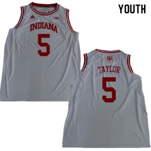 Youth Indiana University #5 Quentin Taylor White College Jerseys 435627-641