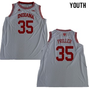 Youth Indiana Hoosiers #35 Tim Priller White Stitch Jerseys 835820-299