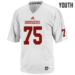 Youth Indiana #75 Tommy Greene White Embroidery Jerseys 930089-835