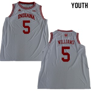 Youth Indiana #5 Troy Williams White Player Jersey 791597-422