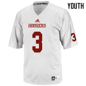 Youth IU #3 Ty Fryfogle White Football Jerseys 952913-153