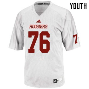 Youth Hoosiers #76 Wes Martin White College Jerseys 962407-570