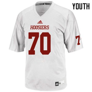 Youth Indiana University #70 Zenden Dellinger White Stitch Jerseys 293386-623