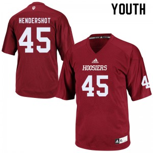 Youth Hoosiers #45 Jake Hendershot Crimson Official Jersey 790372-418