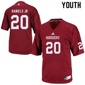 Youth Hoosiers #20 Joseph Daniels Jr. Crimson NCAA Jerseys 182394-698