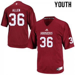 Youth IU #36 Will Allen Crimson Embroidery Jersey 493662-942
