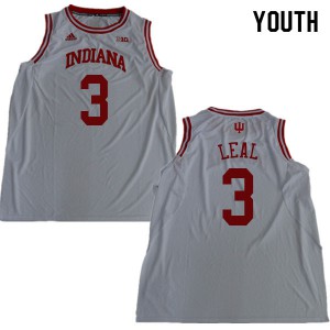 Youth Indiana Hoosiers #3 Anthony Leal White NCAA Jerseys 299035-811