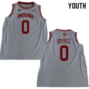 Youth Hoosiers #0 Cooper Bybee White Basketball Jersey 697187-800