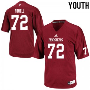 Youth IU #72 Dylan Powell Crimson Stitched Jersey 726600-162