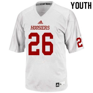 Youth IU #26 Gabe Cohen White Embroidery Jerseys 168172-945