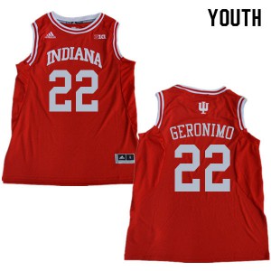 Youth Indiana University #22 Jordan Geronimo Red University Jersey 997184-833