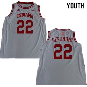 Youth Indiana Hoosiers #22 Jordan Geronimo White Stitched Jerseys 559910-400
