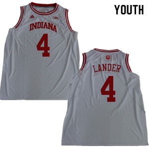 Youth Indiana #4 Khristian Lander White Stitched Jerseys 329268-756