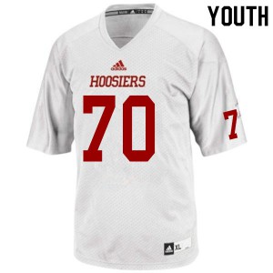 Youth Indiana #70 Luke Haggard White Football Jersey 727428-378