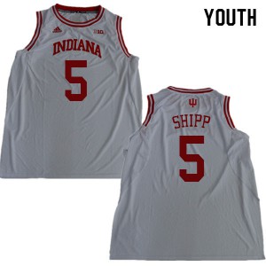 Youth Indiana Hoosiers #5 Michael Shipp White NCAA Jersey 752842-515