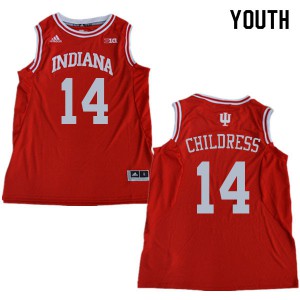 Youth Indiana University #14 Nathan Childress Red NCAA Jersey 324962-263