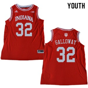 Youth Indiana University #32 Trey Galloway Red Stitch Jerseys 181591-661