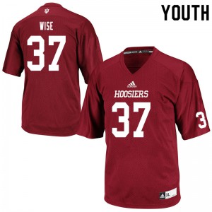 Youth Indiana University #37 Ty Wise Crimson Player Jerseys 797183-242