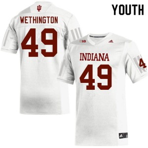 Youth IU #49 Brett Wethington White Player Jerseys 795904-887