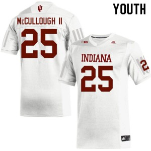 Youth Indiana Hoosiers #25 Deland McCullough II White Stitched Jersey 474239-857