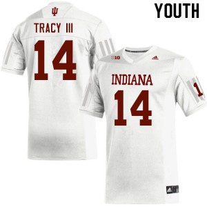 Youth IU #14 Larry Tracy III White NCAA Jerseys 453585-720