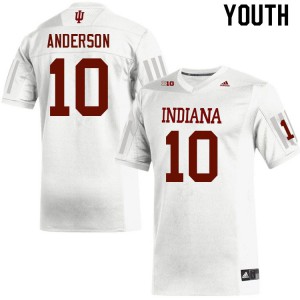 Youth Indiana University #10 Ryder Anderson White NCAA Jersey 799062-967