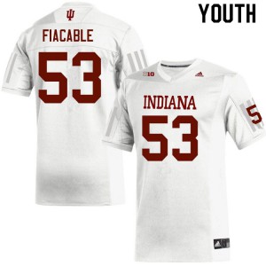 Youth Hoosiers #53 Vinny Fiacable White Player Jerseys 918357-718