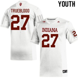 Youth Indiana University #27 Xavier Trueblood White High School Jersey 950549-623