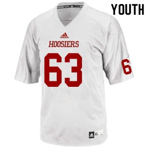 Youth Hoosiers #63 Andy Buttrell White Official Jersey 882561-336