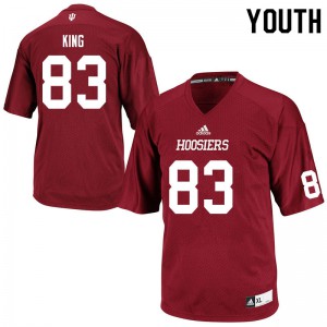 Youth Indiana Hoosiers #83 Asher King Crimson Official Jerseys 973077-912