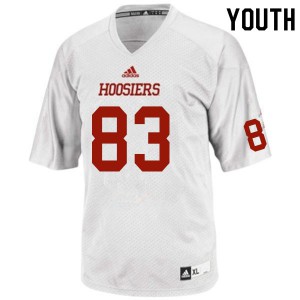 Youth Indiana University #83 Asher King White Stitched Jerseys 926083-354
