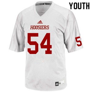 Youth Indiana Hoosiers #54 Brady Feeney White University Jerseys 813208-996